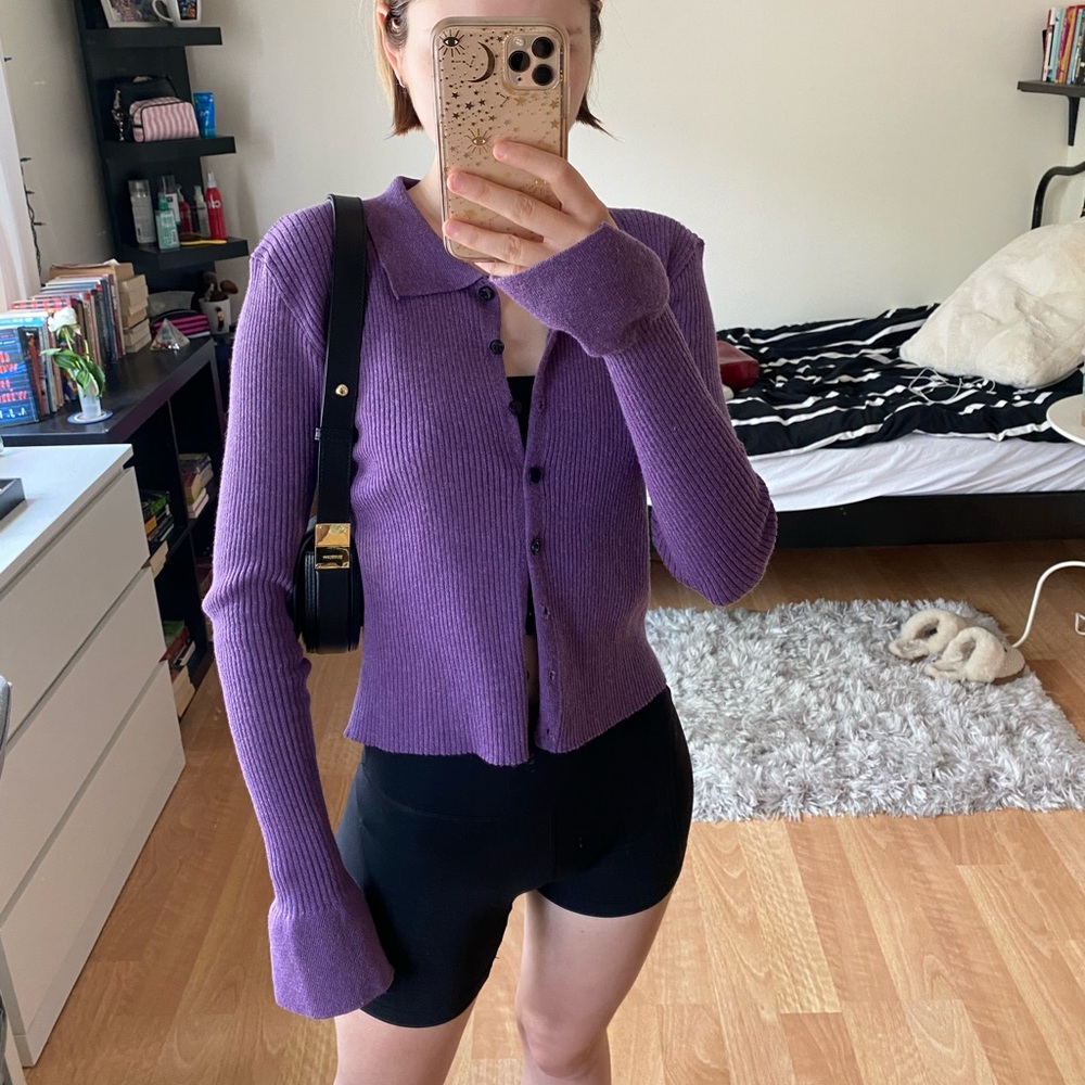 Cute purple cardigan